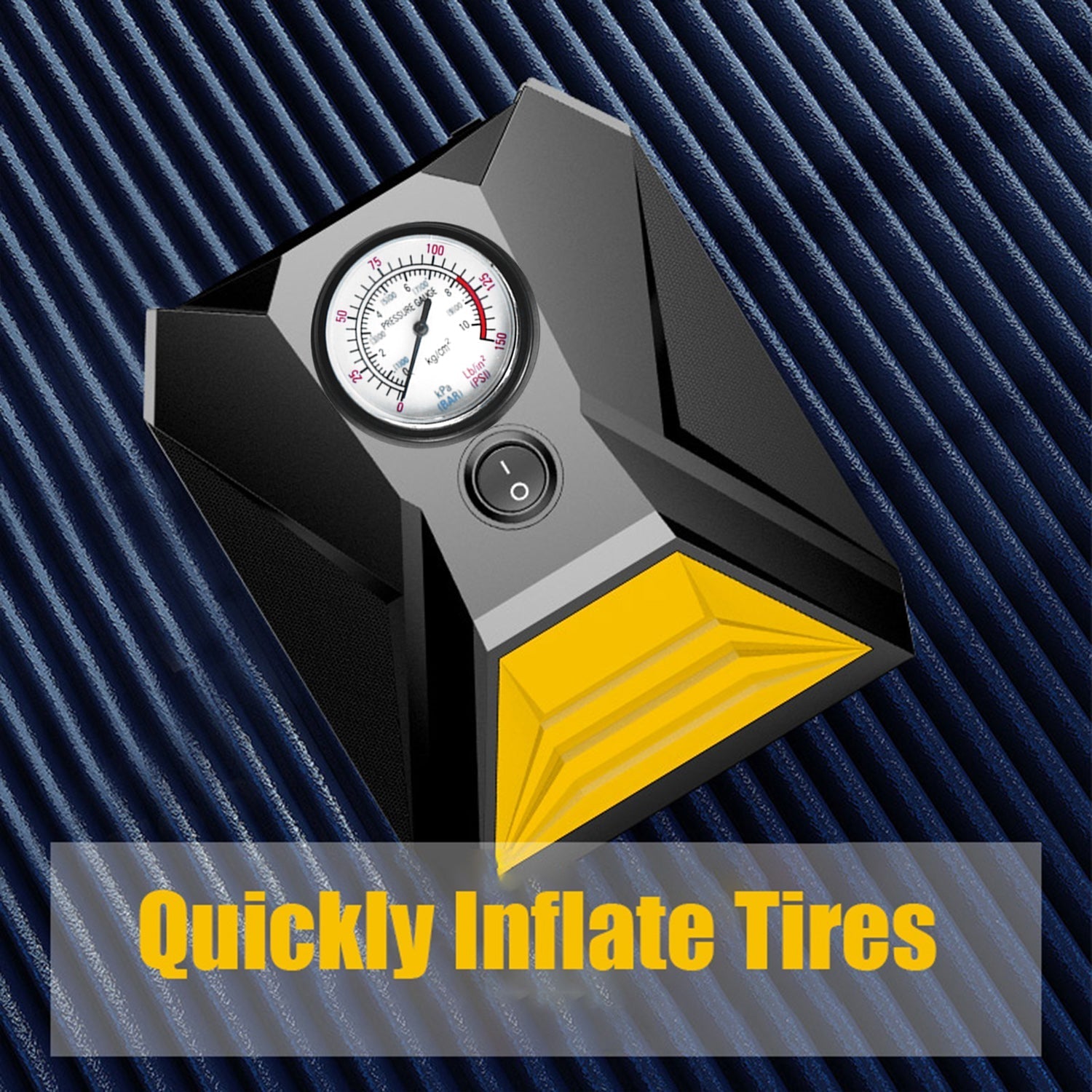 Mini car tire inflator pump, portable and rapid Mini car tire inflator pump, portable and rapid